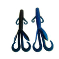 6" Fat Boss Hawg/Black/Blue - Blue Fl - Qty (6) Per Pack