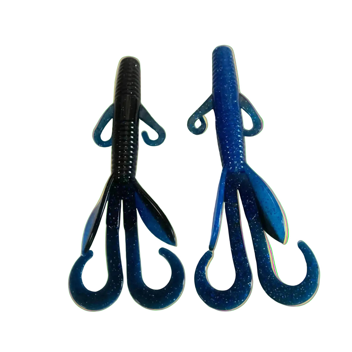 6" Fat Boss Hawg/Black/Blue - Blue Fl - Qty (6) Per Pack
