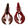 3.4" Flappin Craw/Green Pumpkin/Fire Red - Qty (10) Per Pack