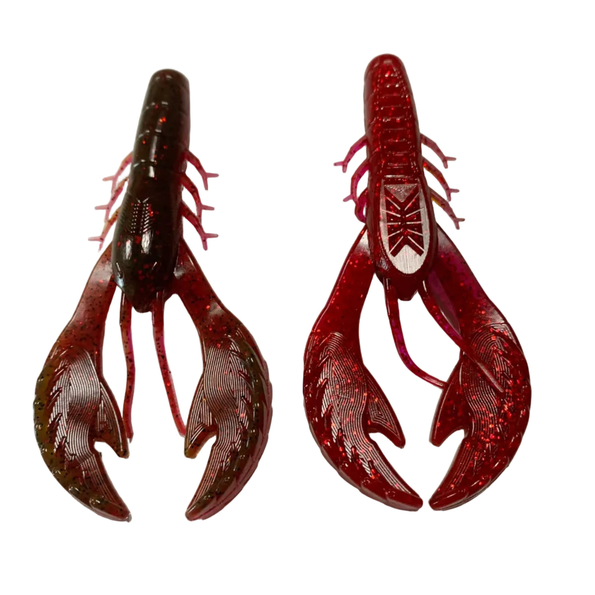 3.4" Flappin Craw/Green Pumpkin/Fire Red - Qty (10) Per Pack