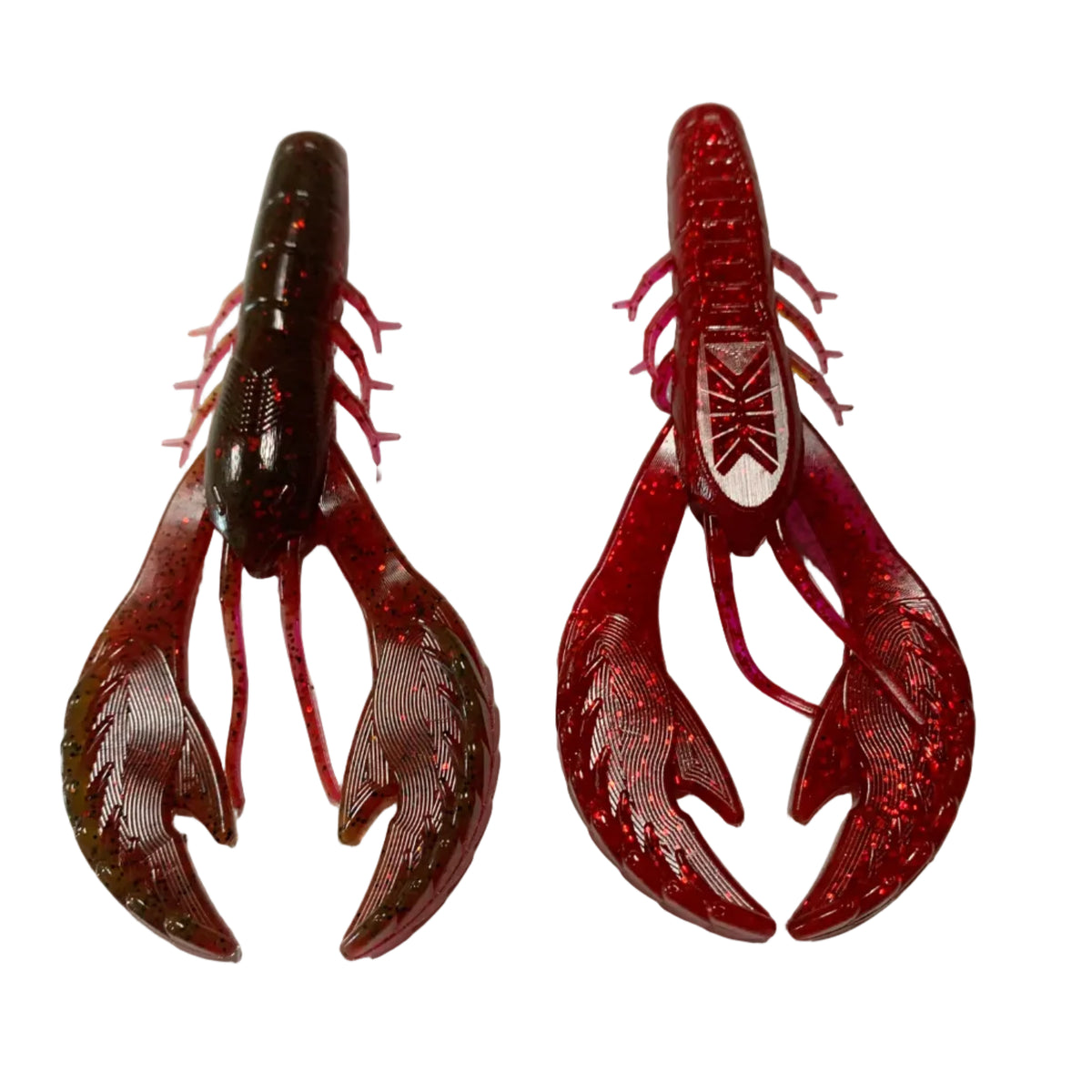 4.0" Flappin Craw/Green Pumpkin/Fire Red - Qty (8) Per Pack